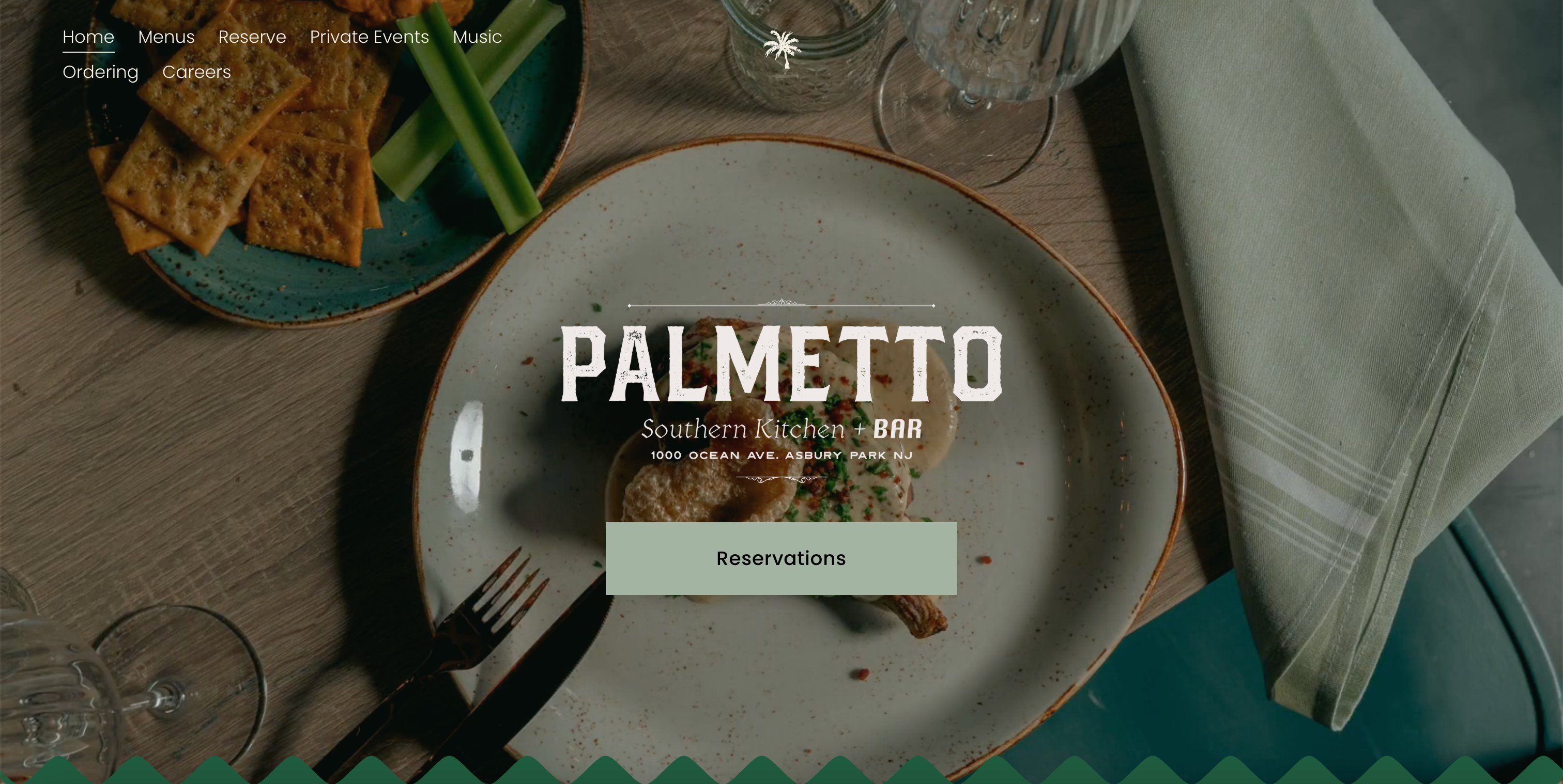 Palmetto Southern Kitchen + Bar website